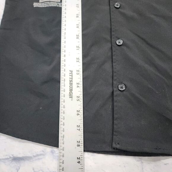 GTL4 MENS SIZE S Black Button Front Short Sleeve Mesh Zip Pocket Military - Picture 2 of 12